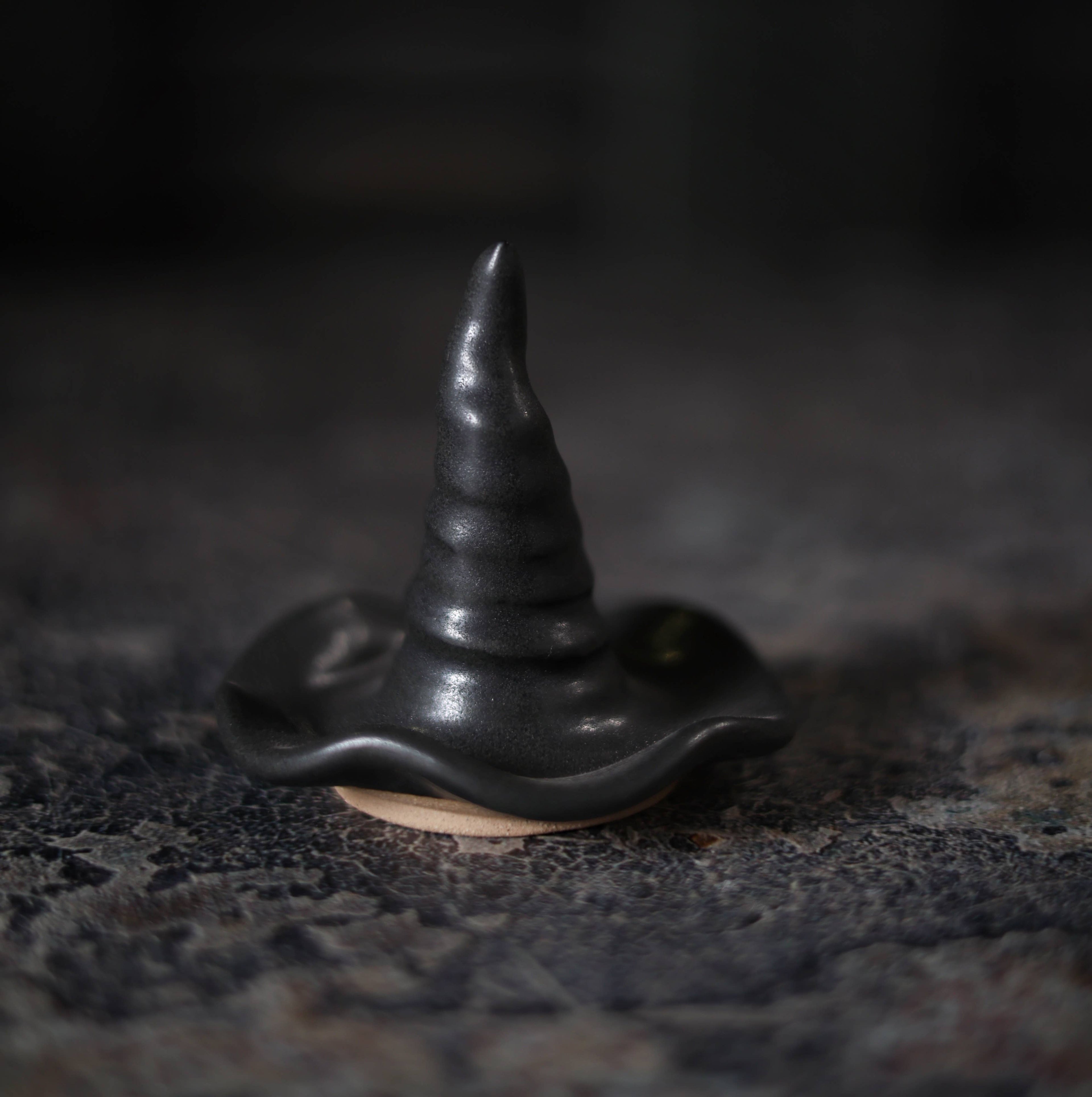 Handmade Ceramic Witch Hat Ring Holder | Altar & Halloween