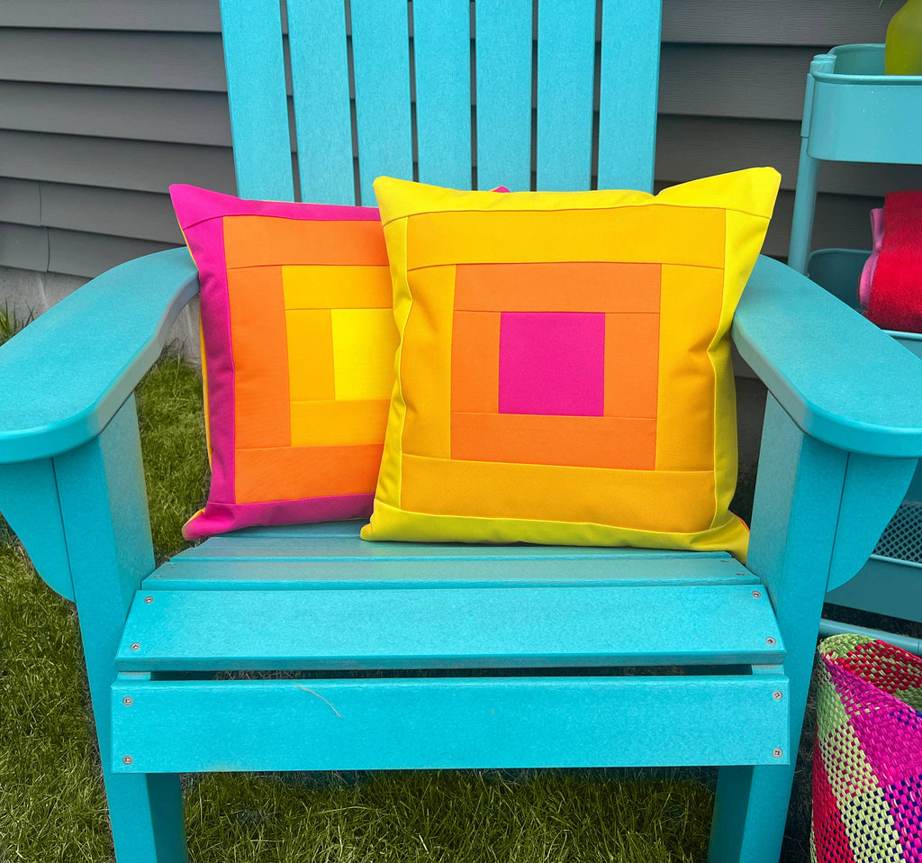 Outdoor Pillow in "Sunset" Colorway