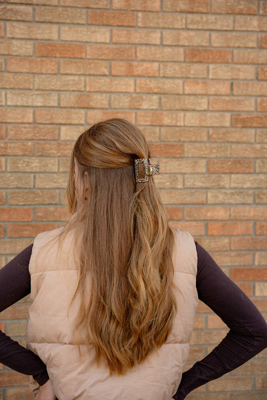 Carly Hair Claw - Giraffe // Fall, Clip, Brown