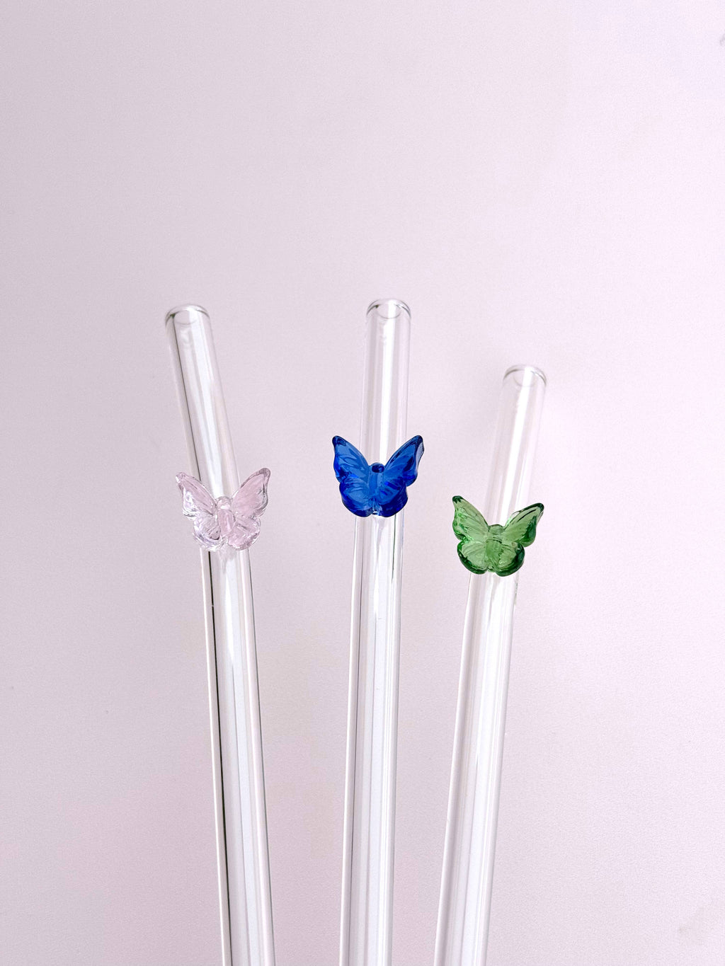 Butterfly Glass Straws - Whimsy, Accessories, Cutesy
