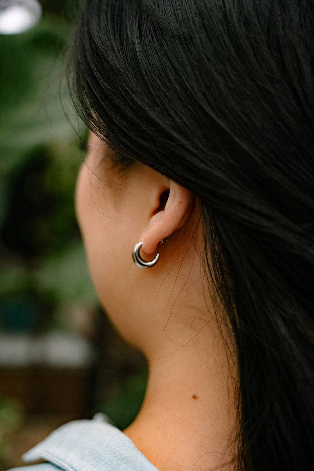 Mini Silver Luxe Selena Hoops