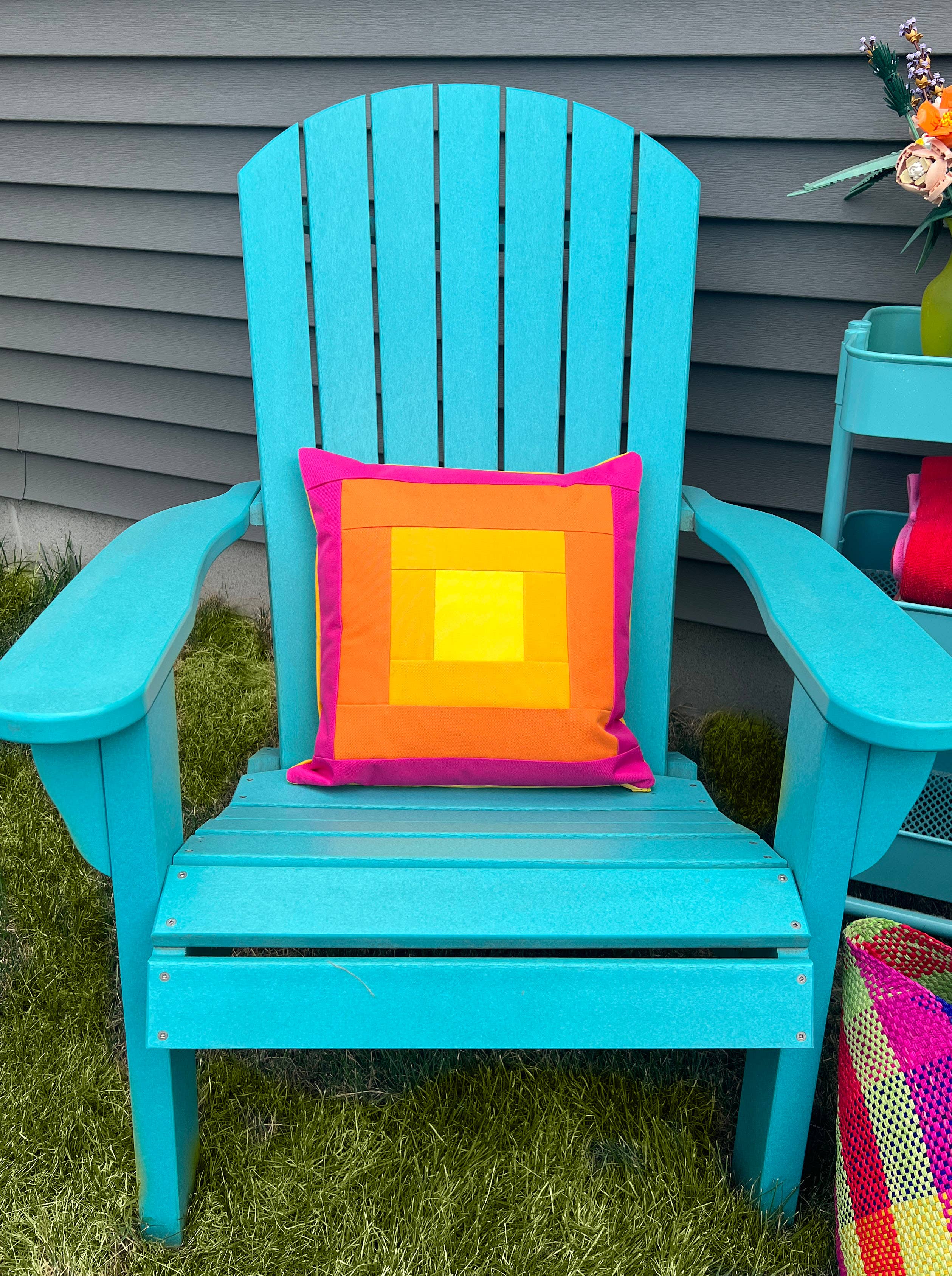 Outdoor Pillow in "Sunset" Colorway