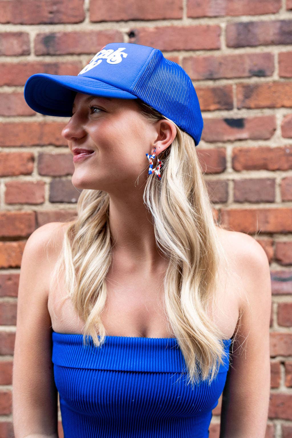 Red, White & Blue Star Hoops