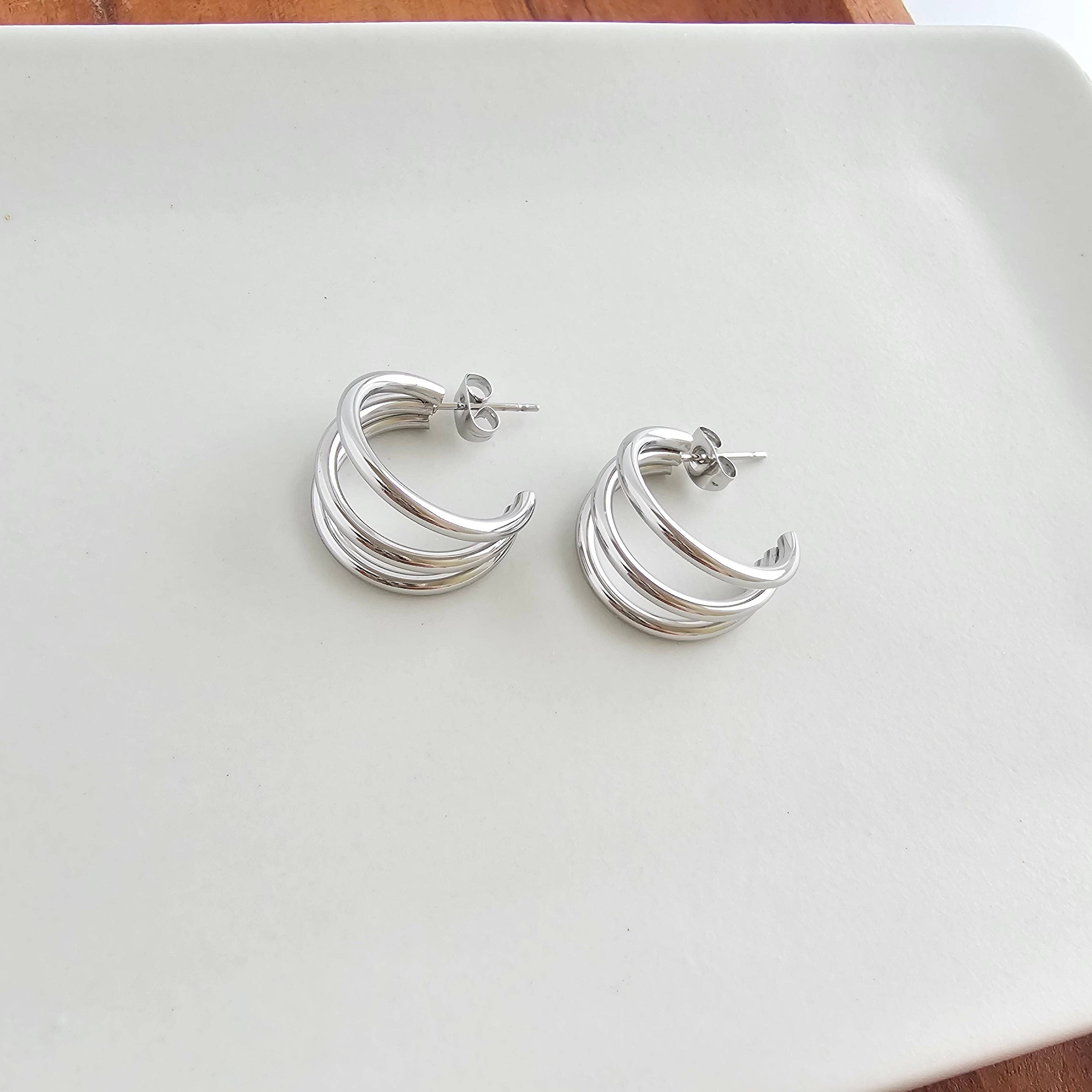 Silver Luxe Treya Hoops