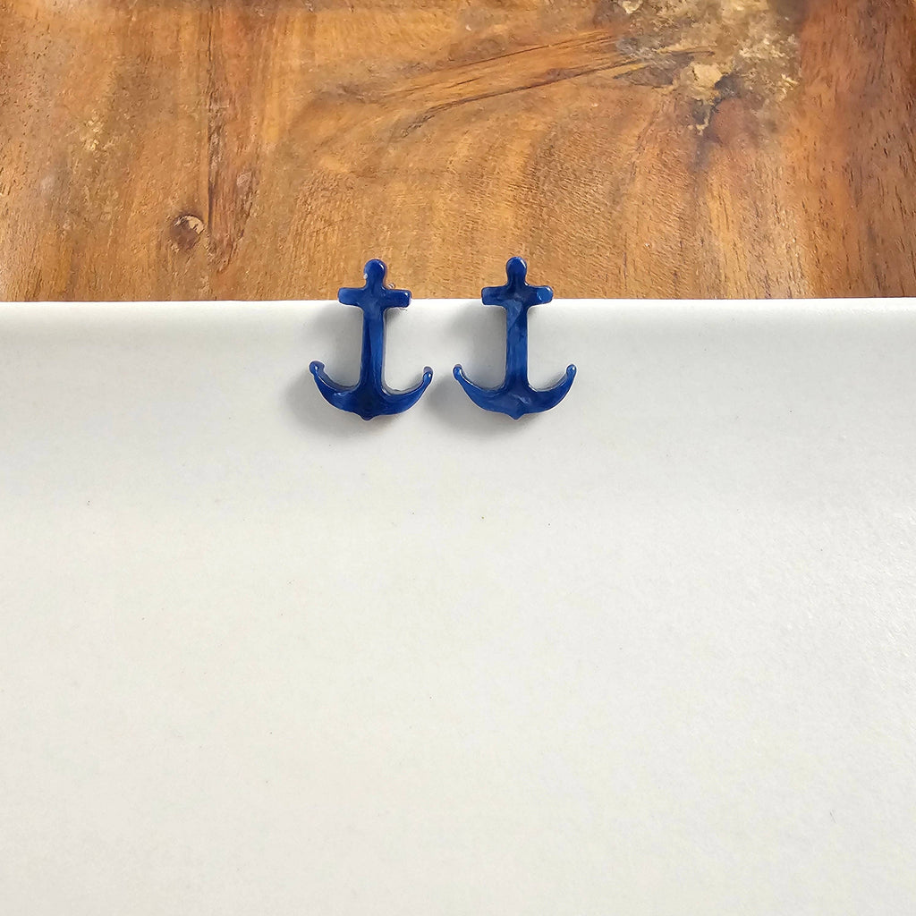 Nautical Anchor Studs - Navy