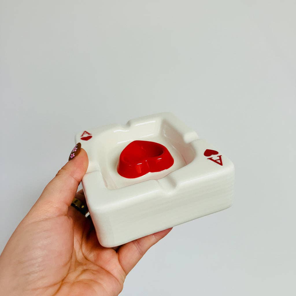 Ceramic Ace Card Ashtray