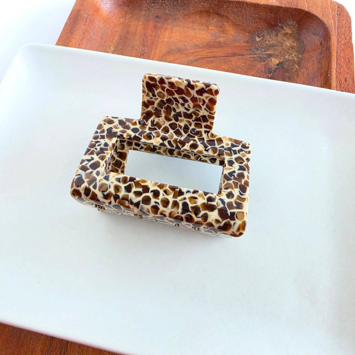 Carly Hair Claw - Giraffe // Fall, Clip, Brown