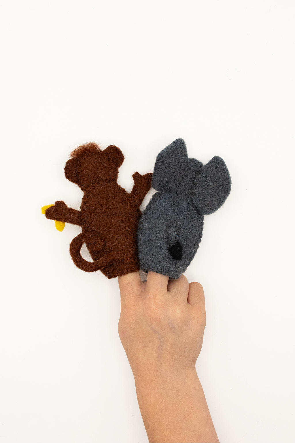Finger Puppet - Elephant and Monkey (Safari Animals) 