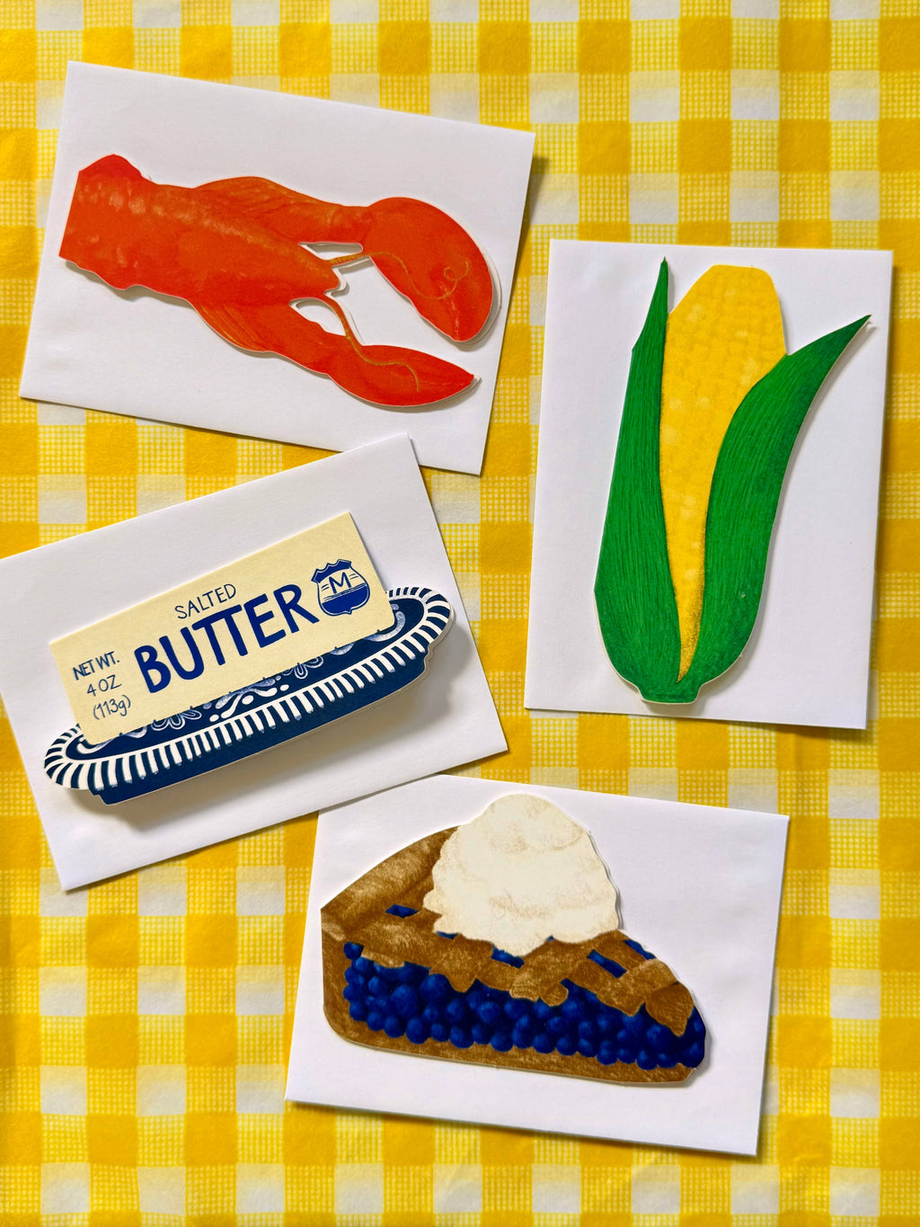 Corn on the Cob Die-Cut Greeting Card