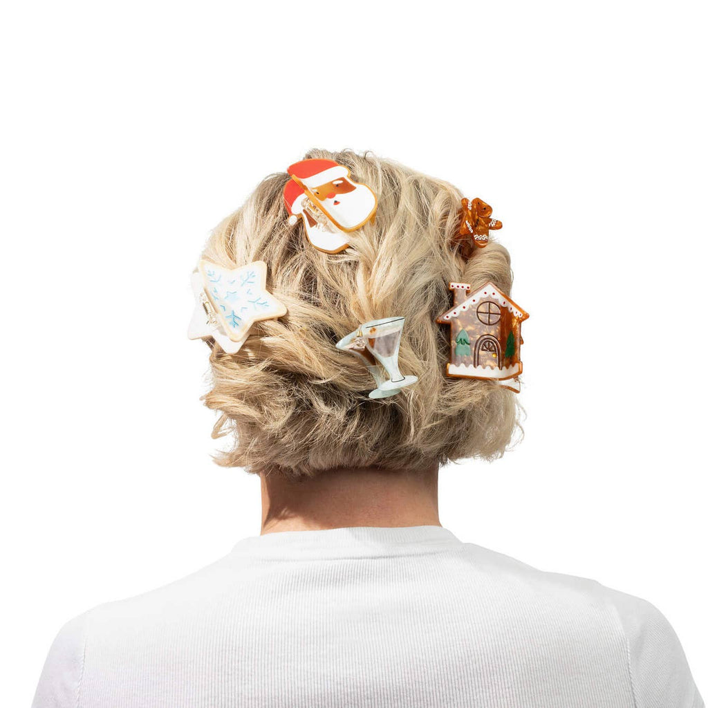 PREORDER: Mini Christmas Tree Holiday Cookie Hair Claw Clip