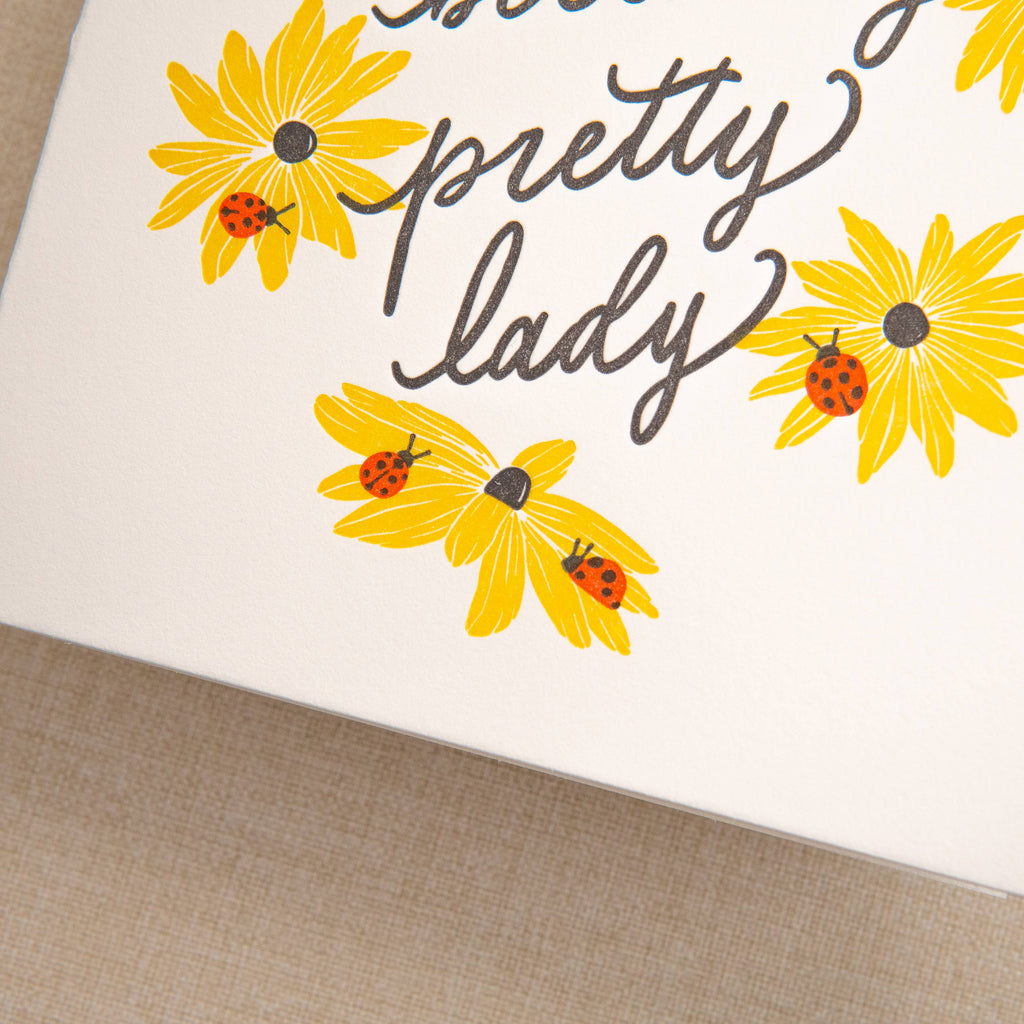 Ladybug Birthday Card | Letterpress Birthday Card
