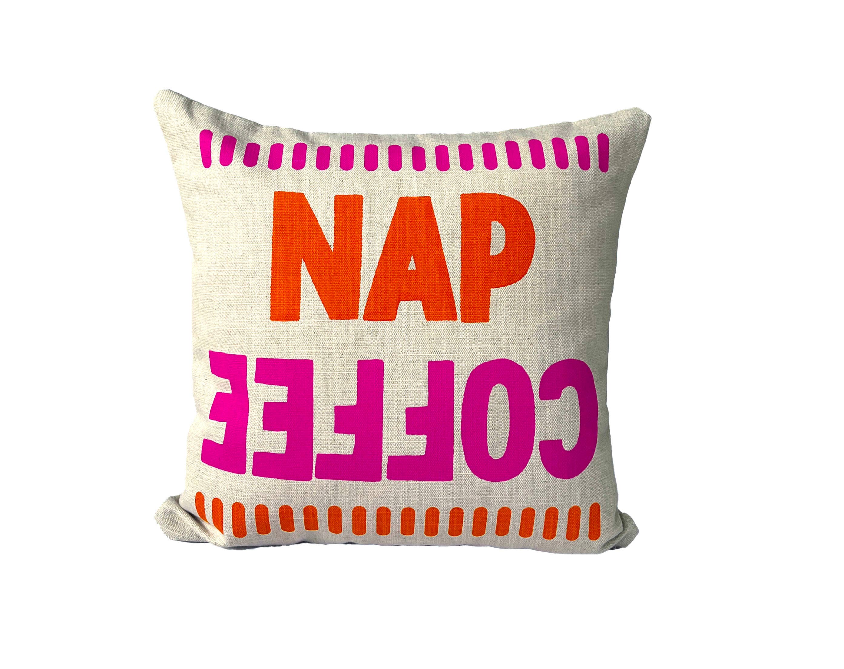 Conundrum Pillow - Coffee/Nap