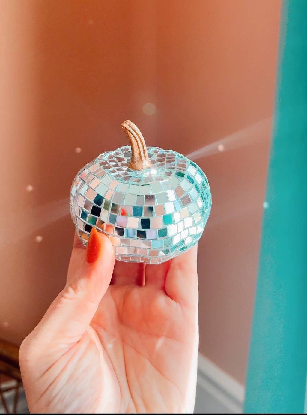 Silver Disco Pumpkins - mini