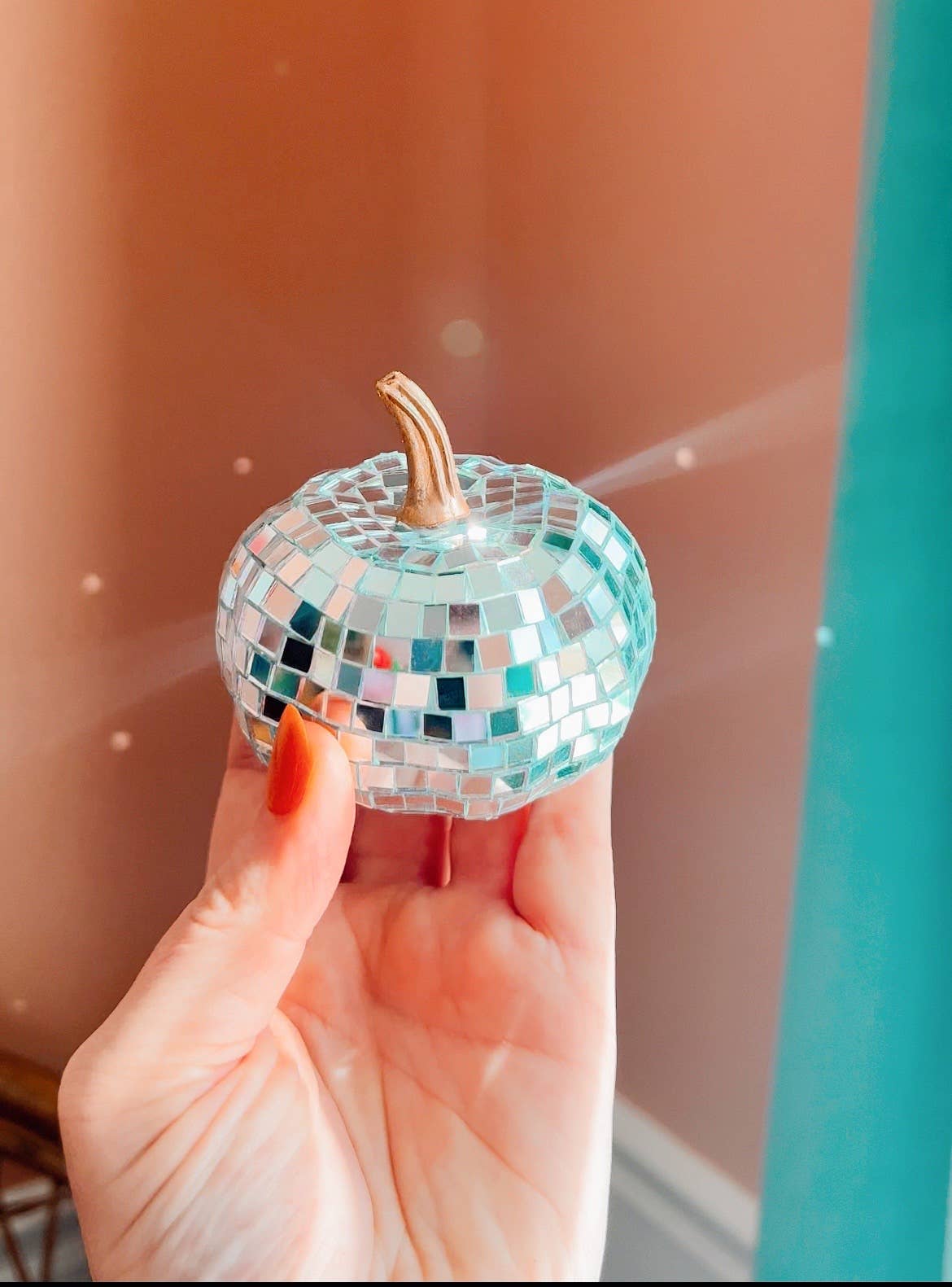 Silver Disco Pumpkins - mini