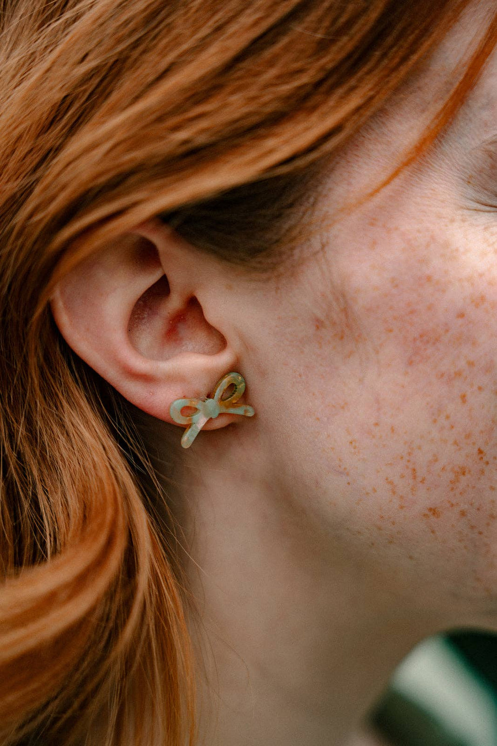 Champagne Mint Bowie Studs