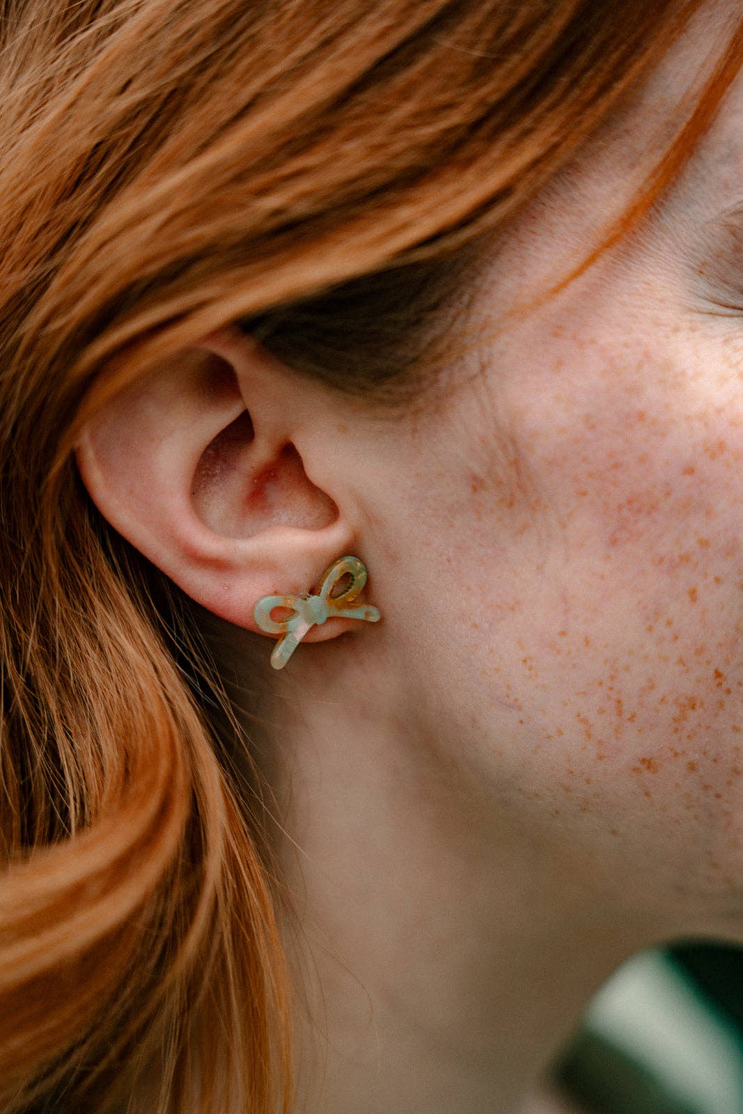 Champagne Mint Bowie Studs