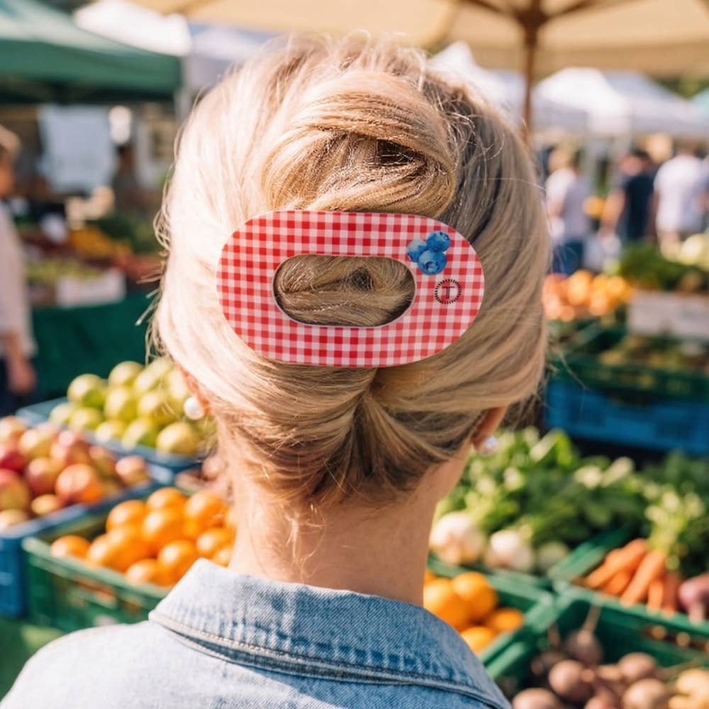 Flat Round Hair Clip Large Blueberry Farms