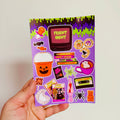 Junk Journal Stickers, Retro Halloween Minis