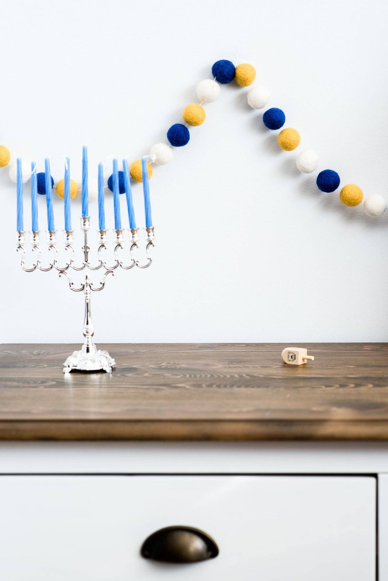 Blue & Yellow Ball Felt Garland