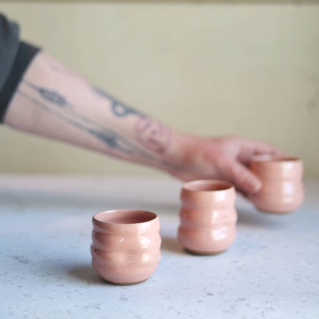 Artist Choice Little Sipper Pink | Handmade Pottery Shot Cup