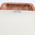 Silver Glitter Star Studs