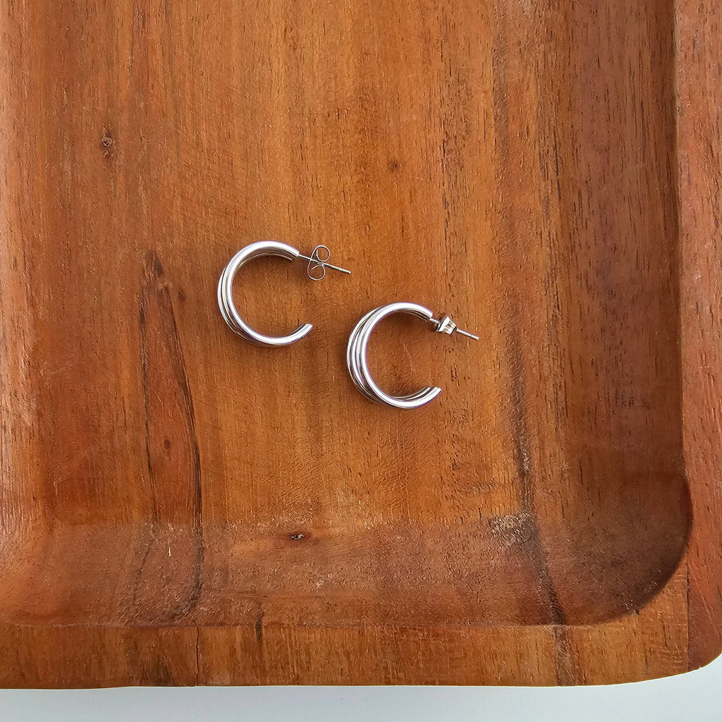 Silver Luxe Treya Hoops