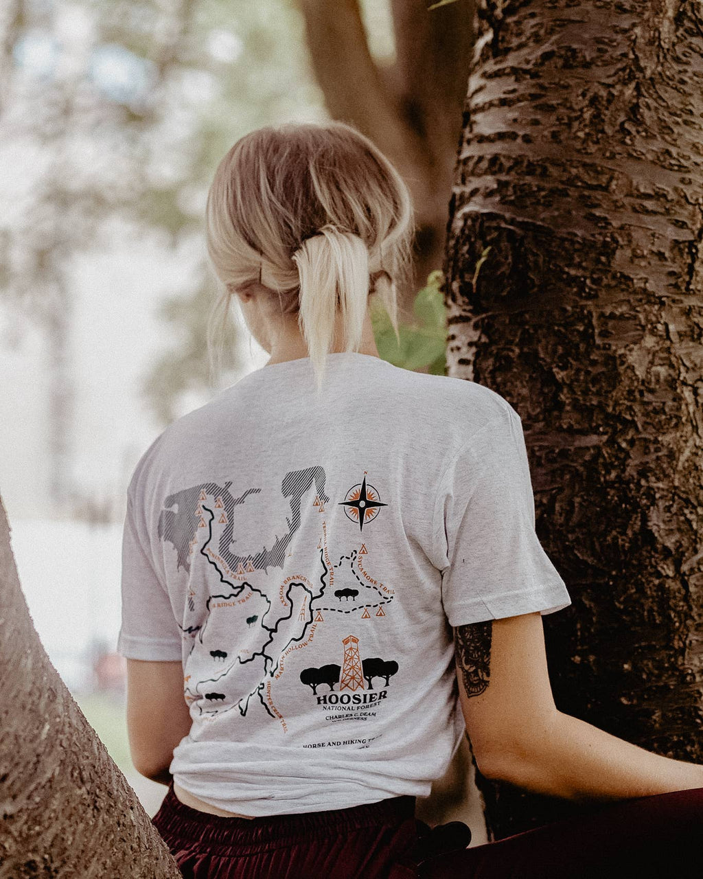 Hoosier National Forest Map Tee