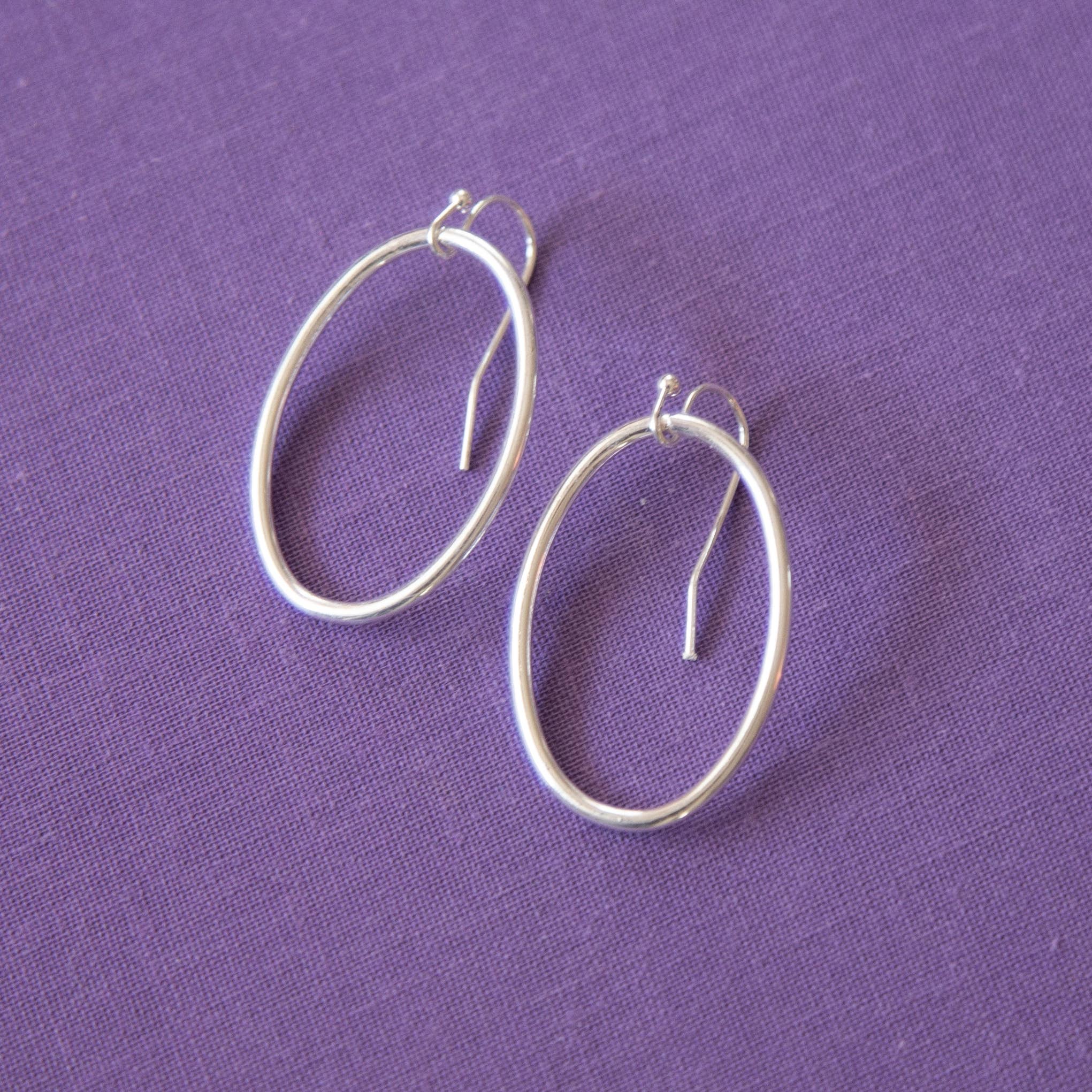 Vintage Silver Hoops