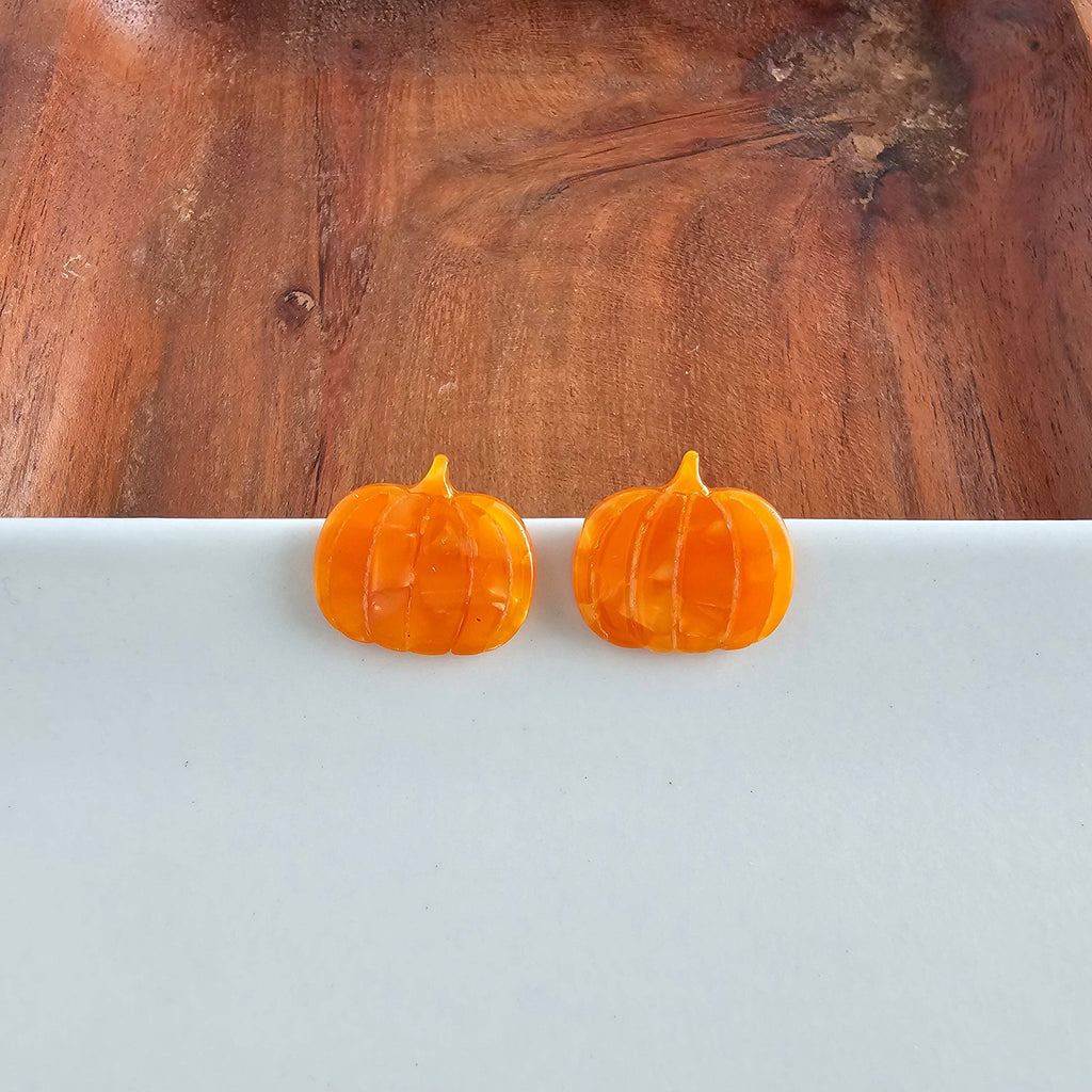 Orange Pumpkin Patch Studs