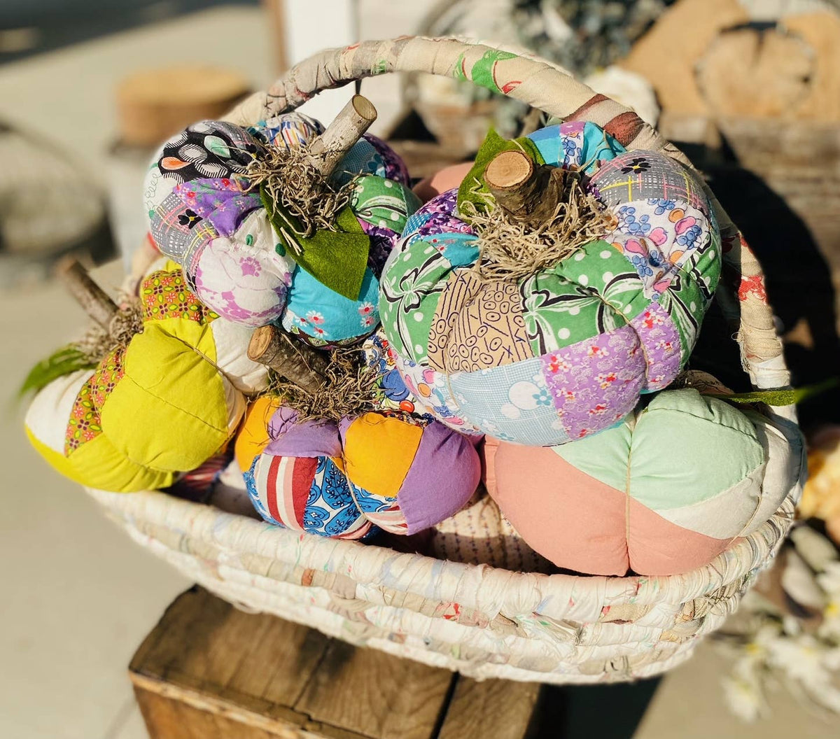 Handmade Quilted Fabric Pumpkin