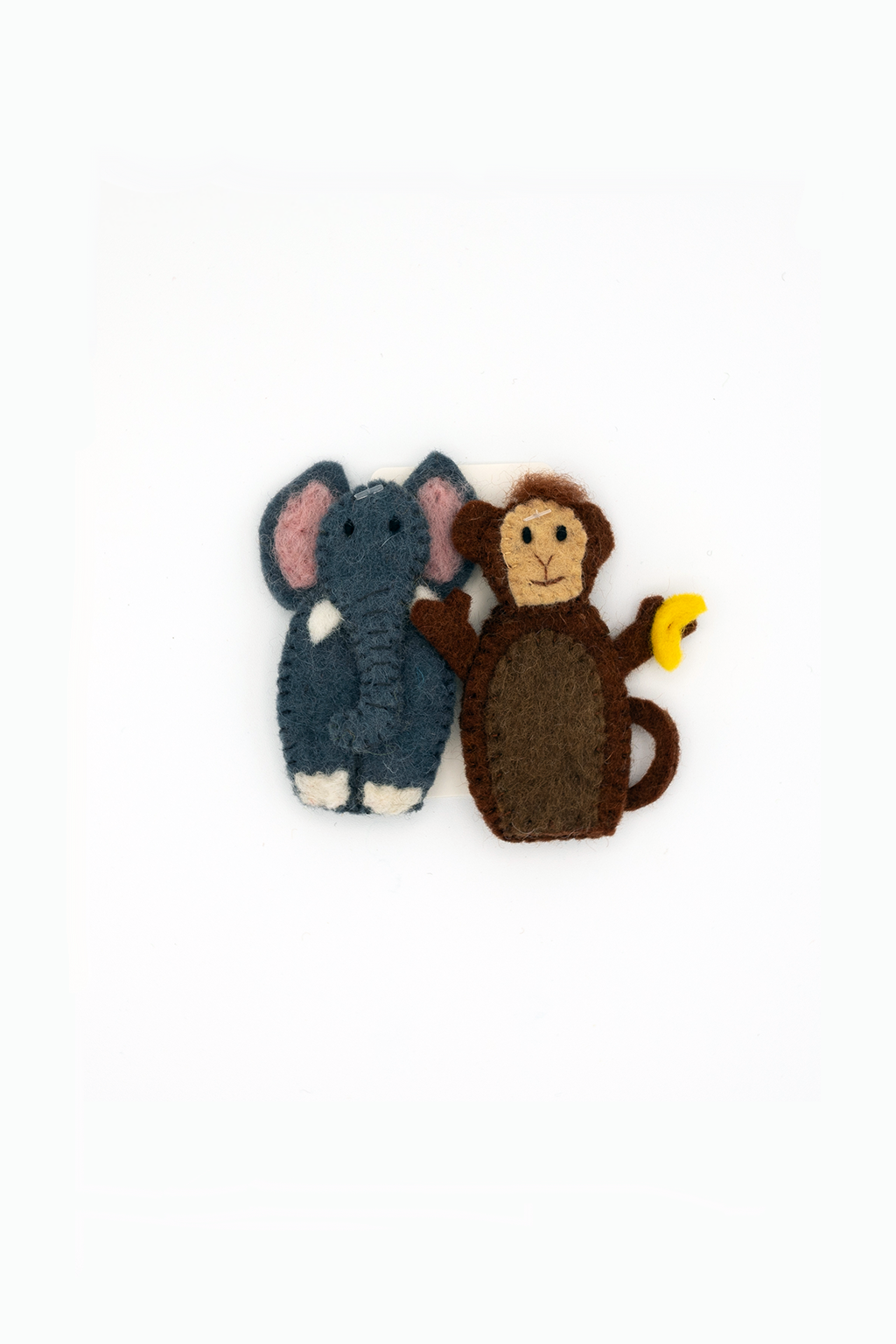 Finger Puppet - Elephant and Monkey (Safari Animals) 