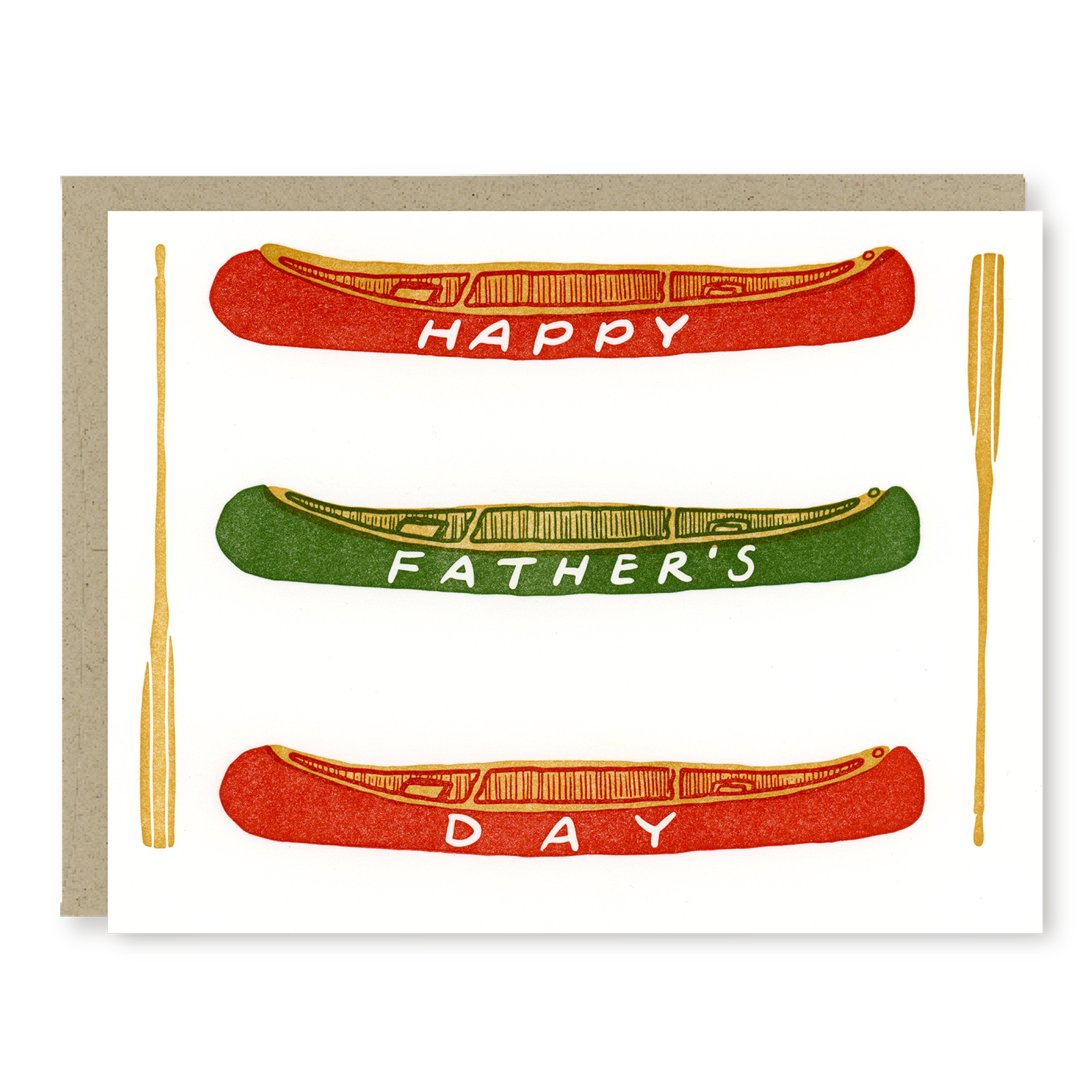 Father's Day Canoe | Father's Day Card | Letterpress Card