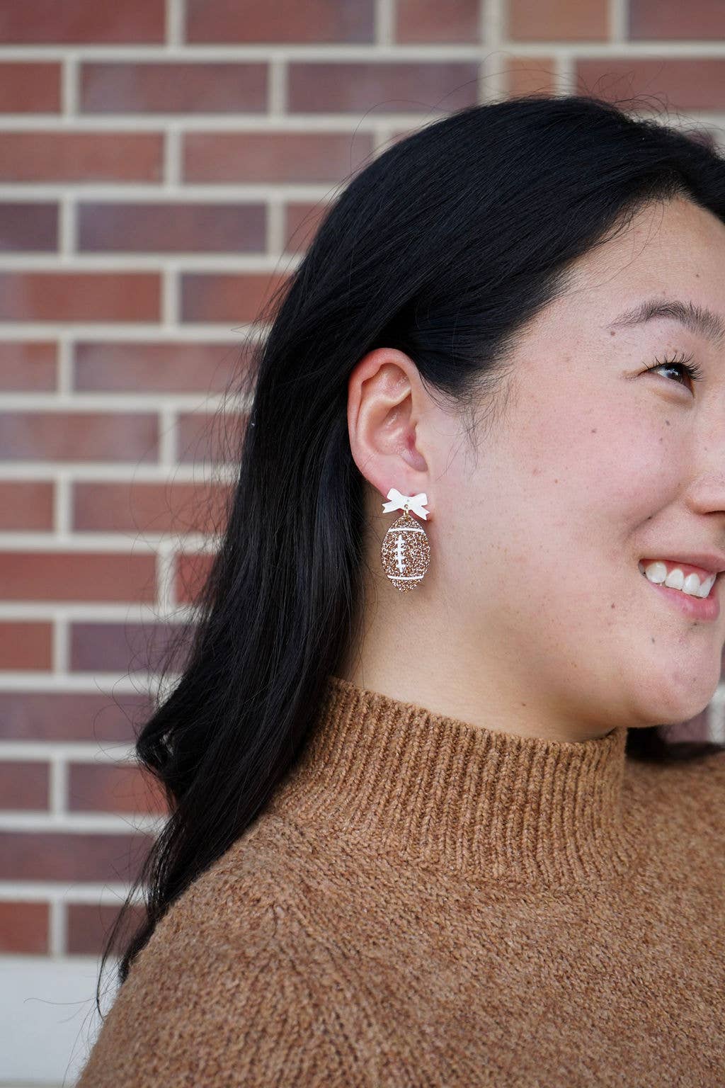 Bow Football Earrings // Jewelry, Game Day