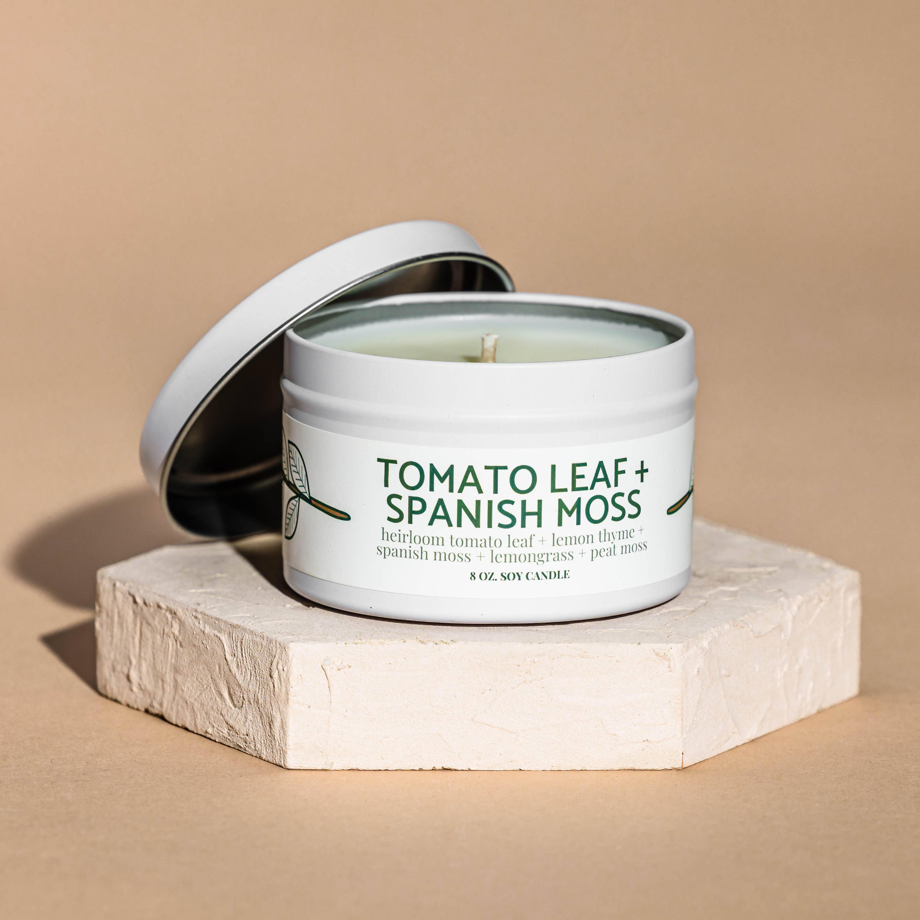 Tomato Leaf + Spanish Moss Candle Tin