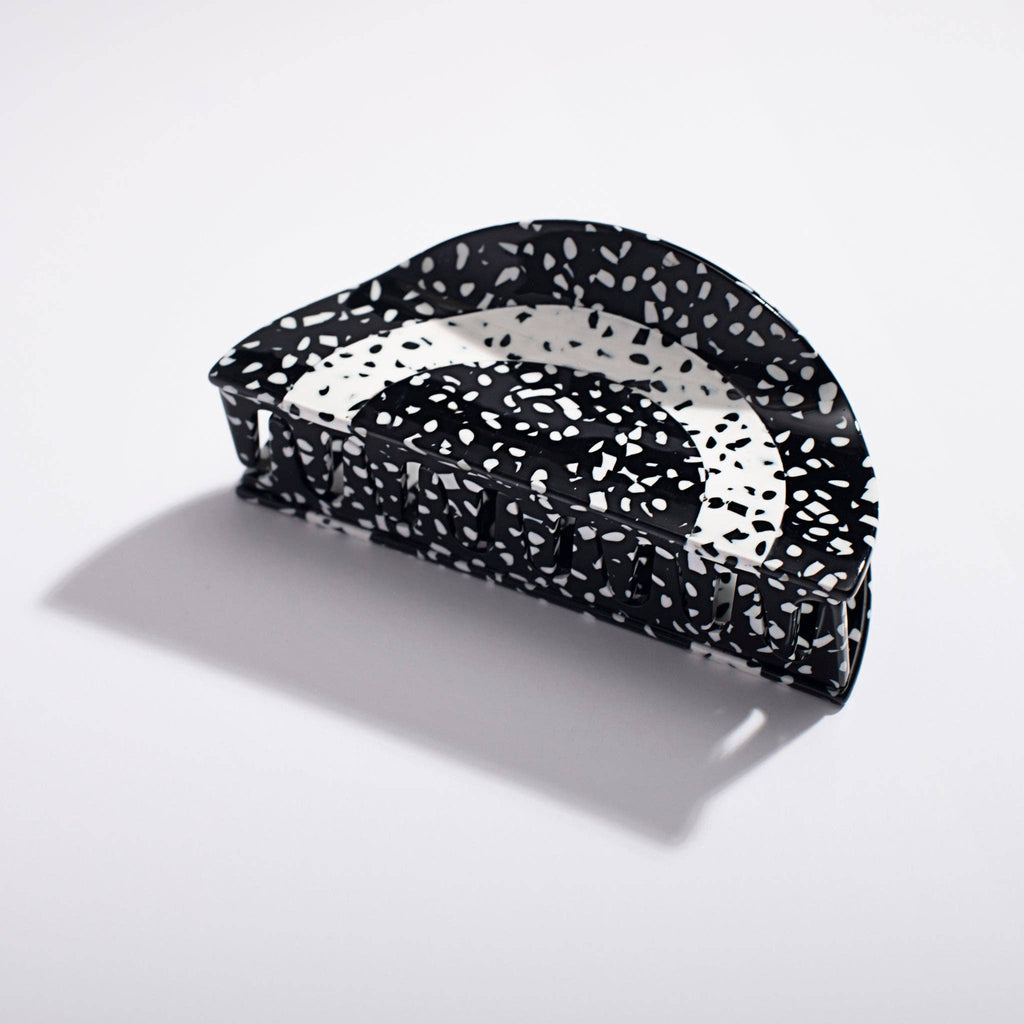 Black and White Rainbow Hair Claw
