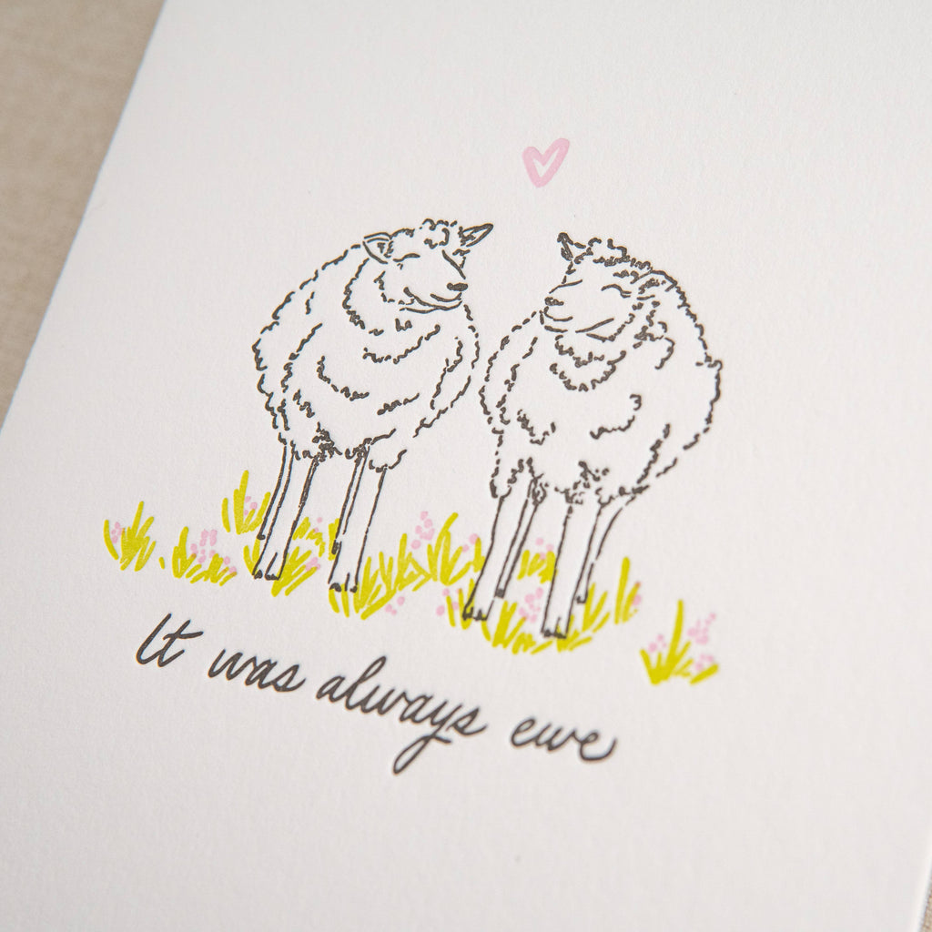 Always Ewe Love Card | Letterpress Love Card