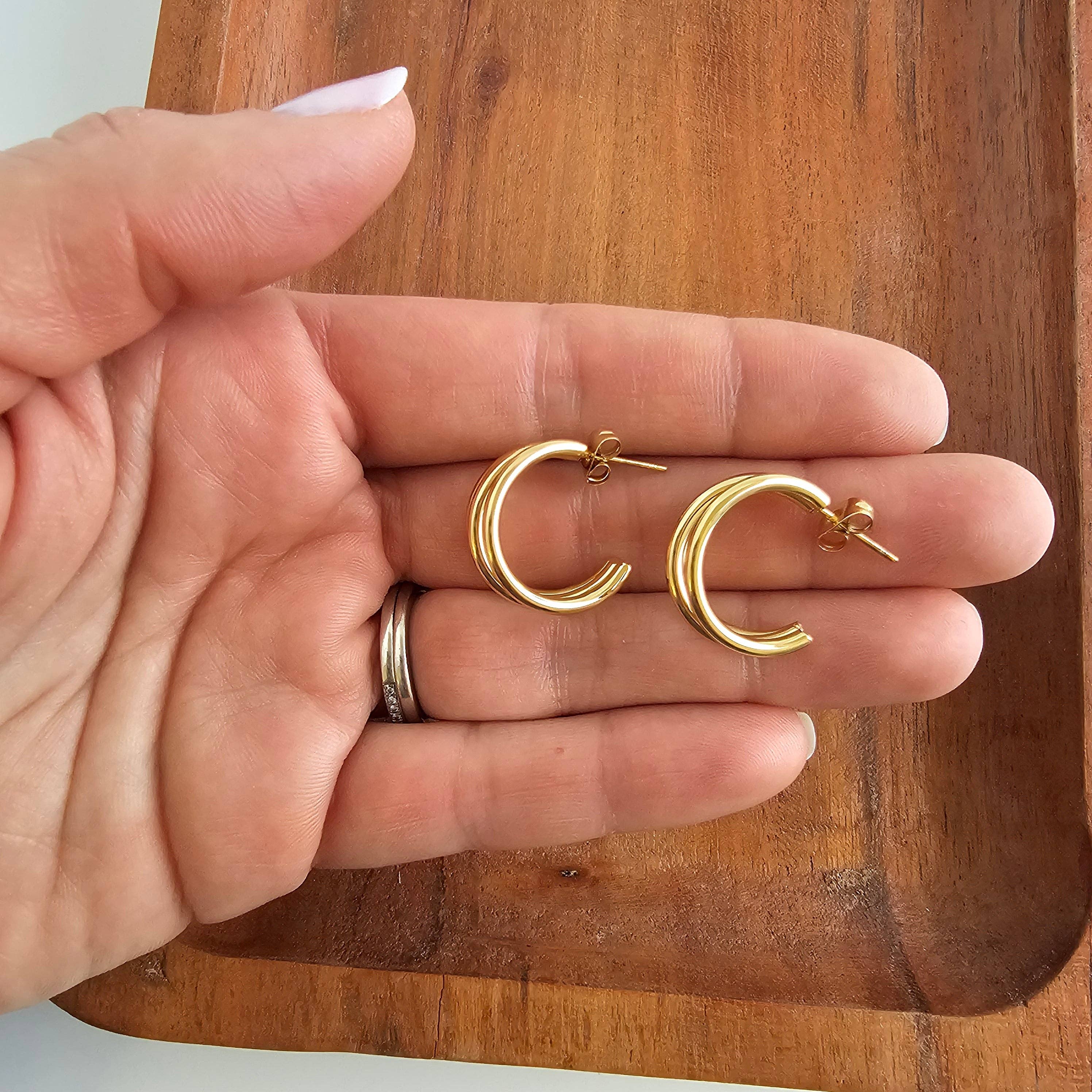 Gold Luxe Treya Hoops