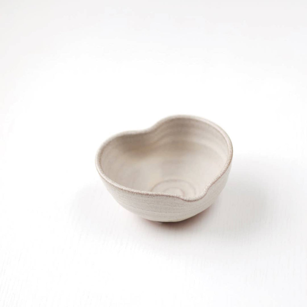Small Cream Glaze Heart Bowl
