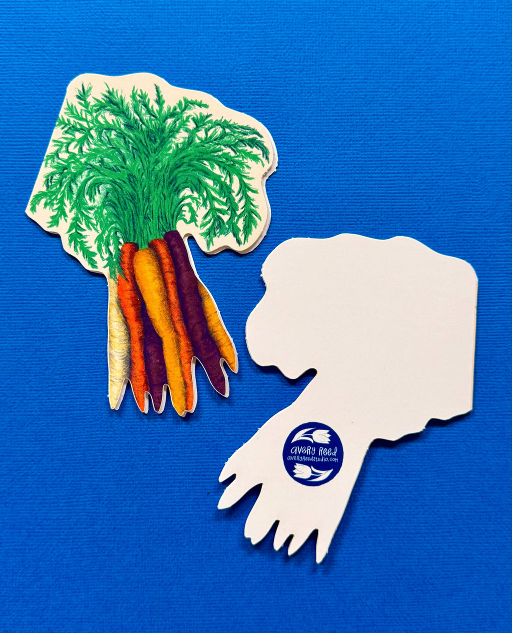 Carrot Bunch Die-Cut Greeting Card