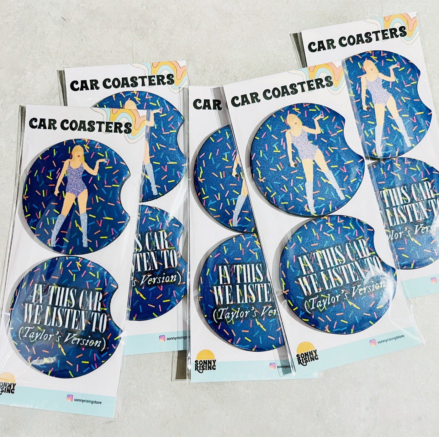 2 Car Coasters, in This Car We Listen To Taylor's Version