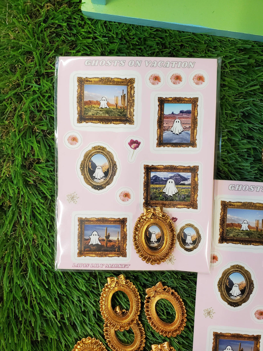 Ghosts on Vacation: A Tiny Art Adventure Sticker Pack