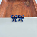 Bow Studs - Navy // Jewelry, Earrings, Fall