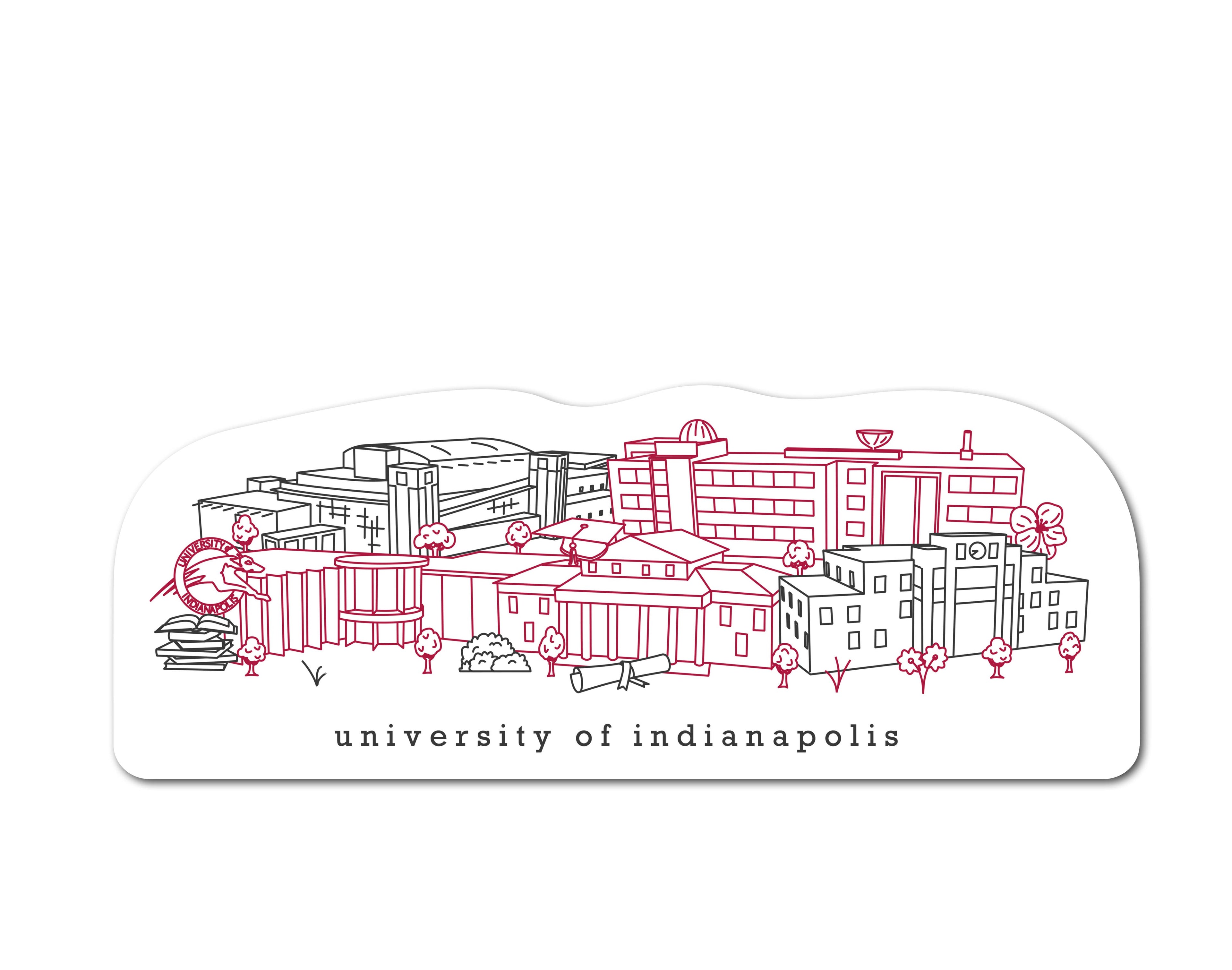 University of Indianapolis Minimalist Sticker