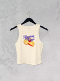 Cherry Pie, An American Classic Ivory Cropped Tank