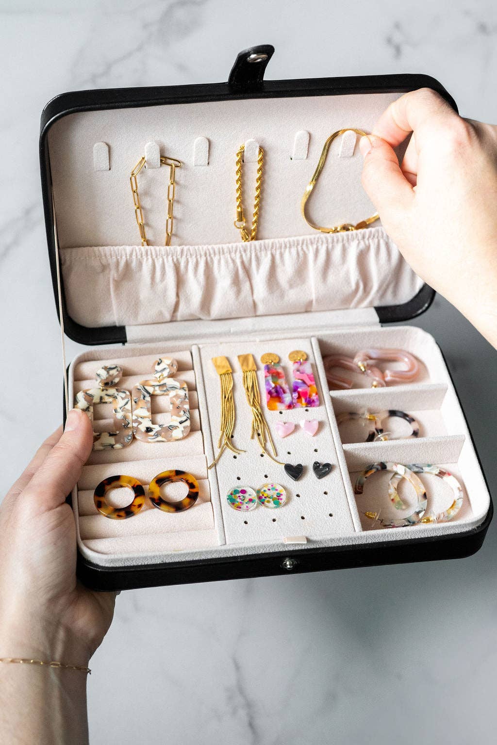 Black Jewelry Travel Case Box