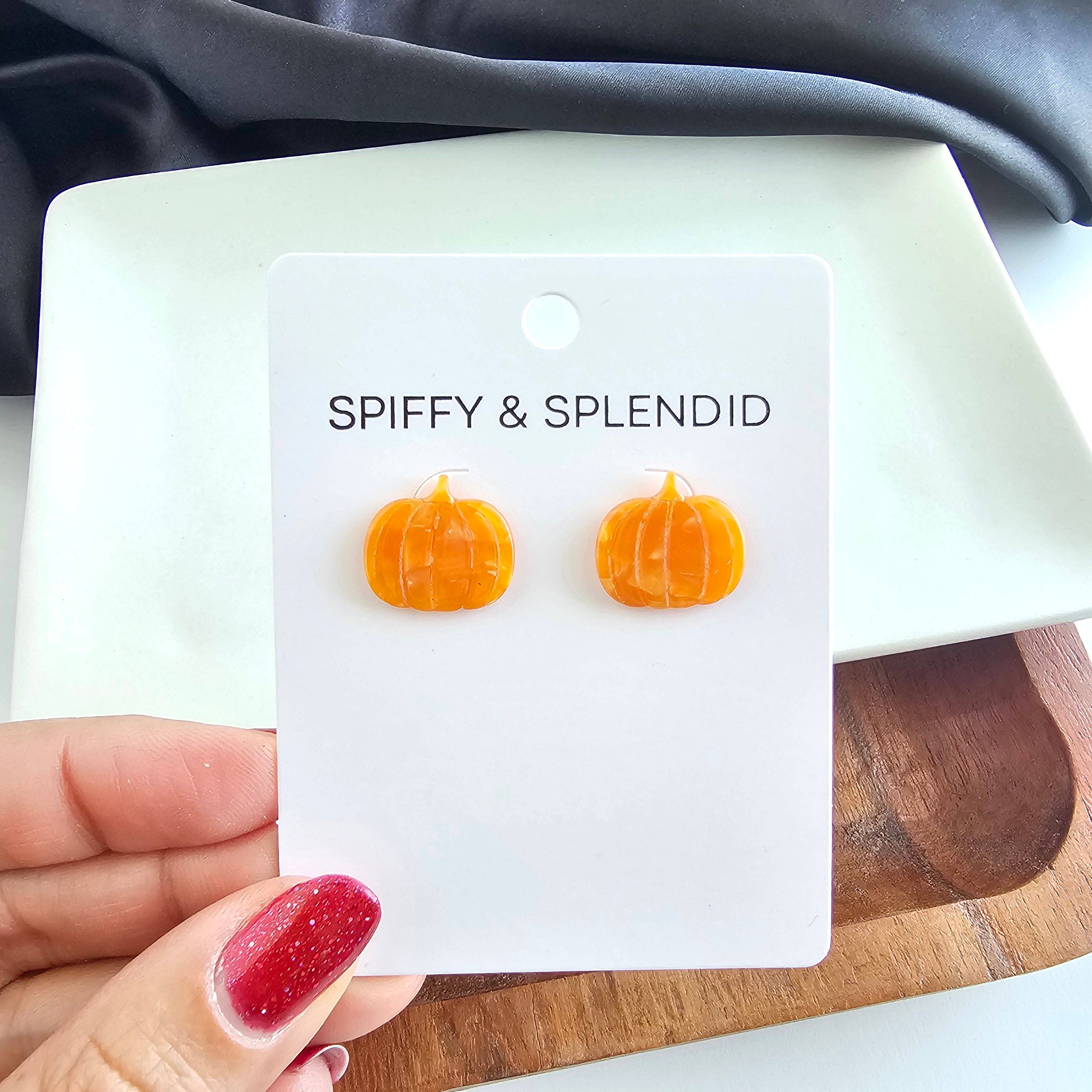 Orange Pumpkin Patch Studs