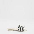 Athena Braided Black & Ivory Sandals