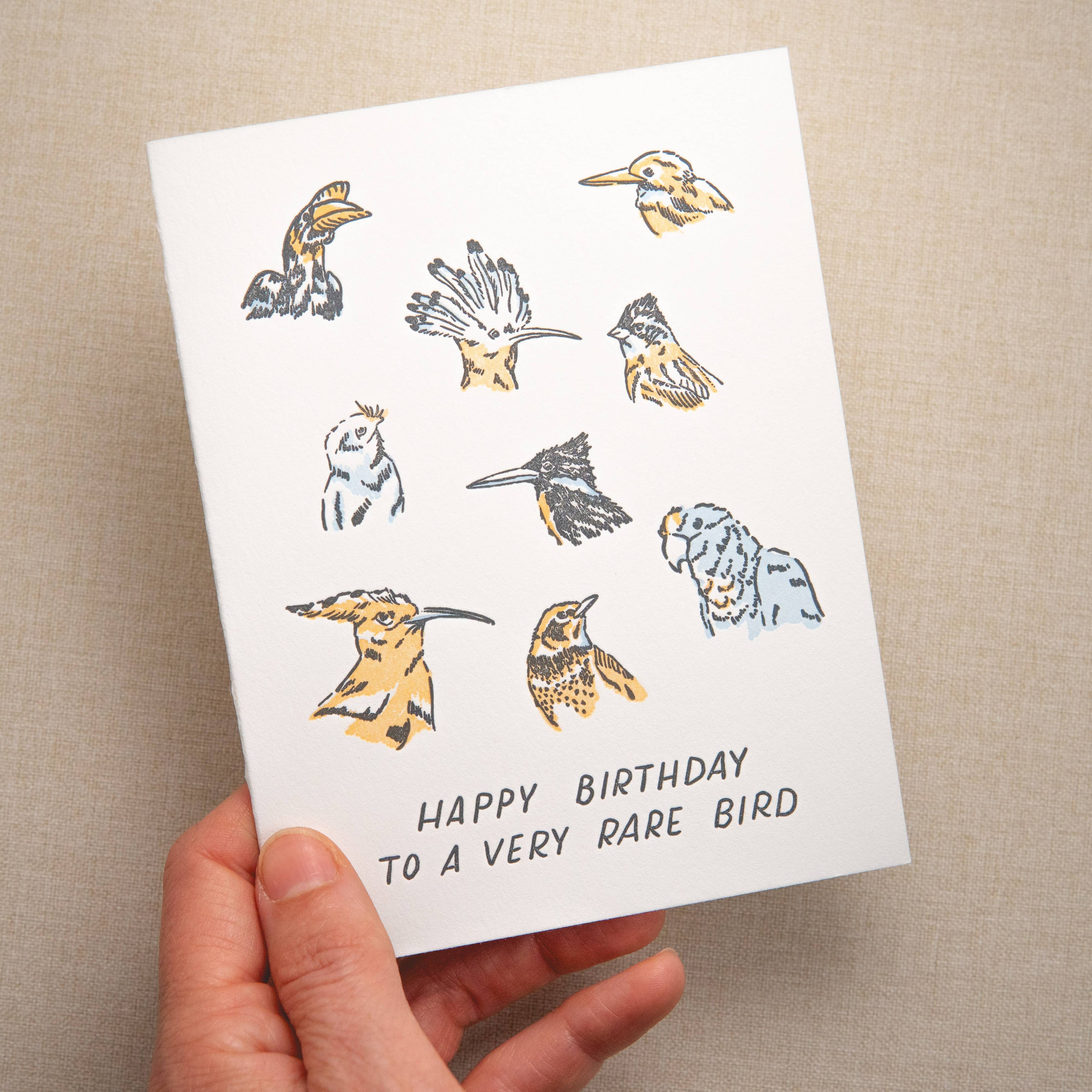 Rare Bird Birthday Card | Letterpress Birthday Card