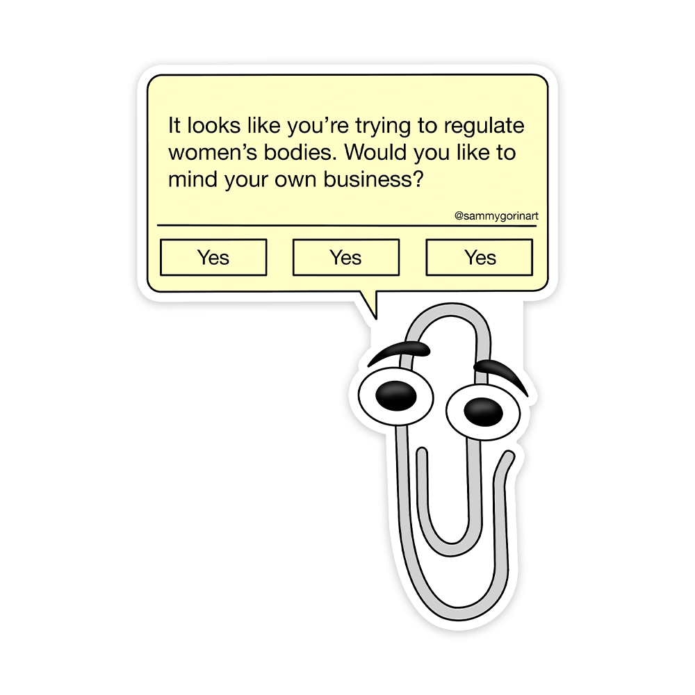 Pro-Choice Clippy Sticker