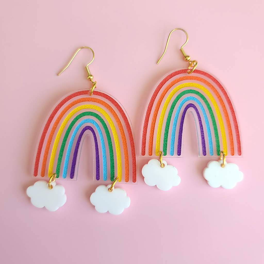 Statement Rainbows with Hanging Clouds